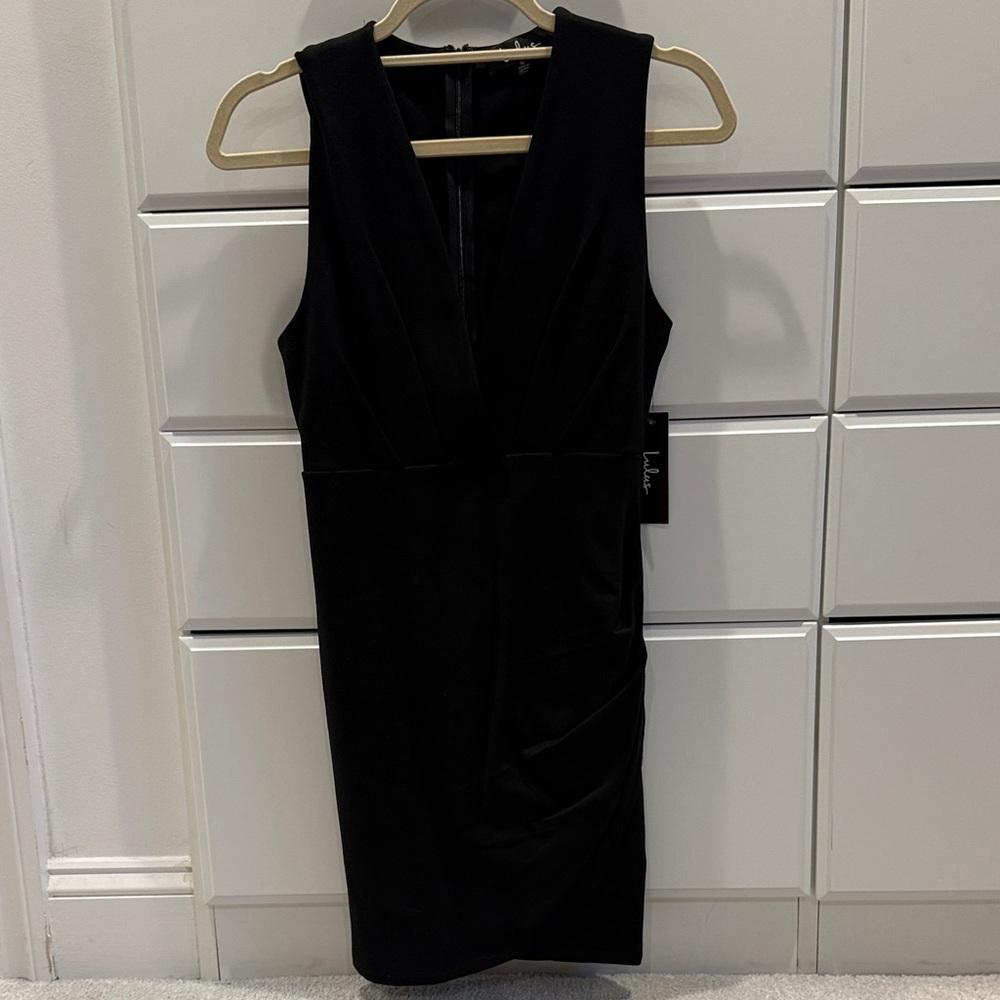 Lulus Elegant Black Sleeveless Dress Size- small